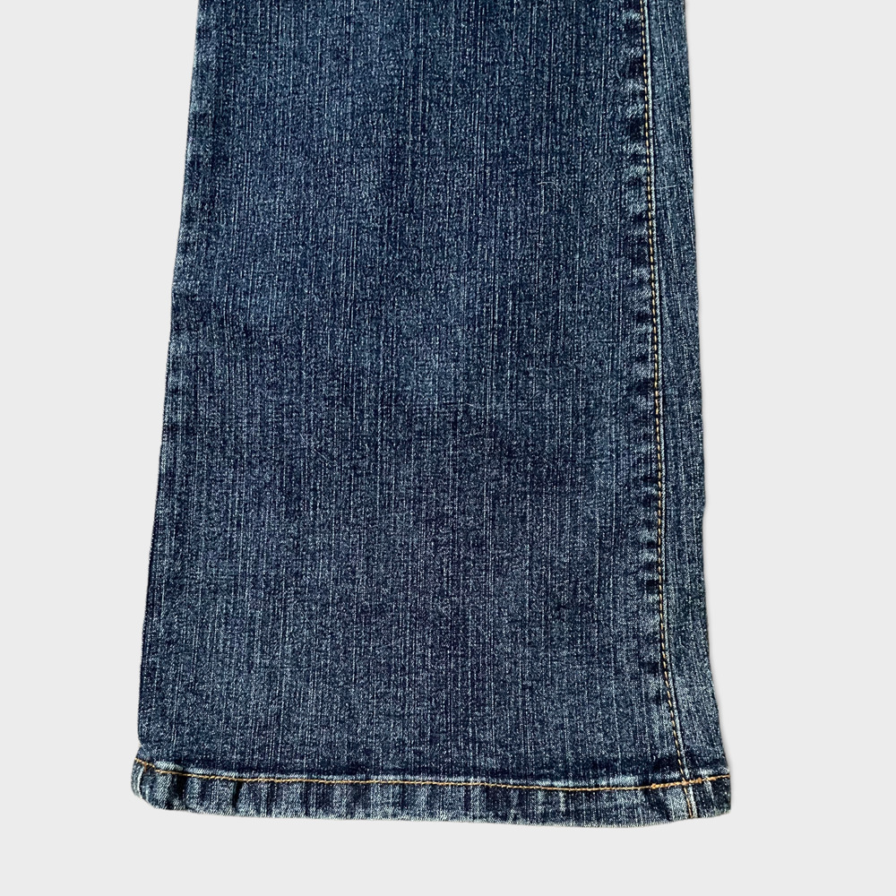 Vintage 90s Forever 21 High Rise Flare, Wide Leg Blue Jeans Size 9 - Picture 7 of 12